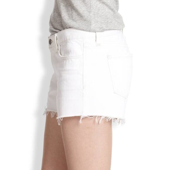 J Brand White Mid-Rise Cut-Off Denim Shorts - Picture 10 of 10